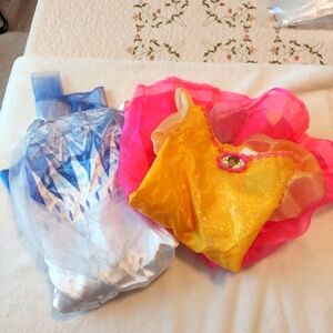 Disney princess costume dresses 2 each fits sizes 4 to 6x
